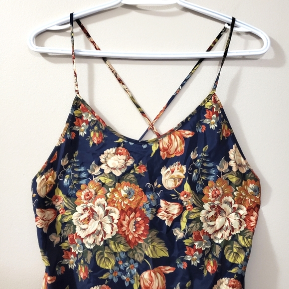 Vintage Victoria's Secret Gold Label Floral Print Slip Dress - Size M - Picture 2 of 7